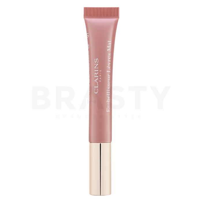 Clarins Velvet Lip Perfector lesk na rty s hydratačním účinkem 01 Nude 12 ml