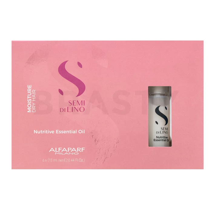 Alfaparf Milano Semi Di Lino Moisture Nutritive Essential Oil Haaröl für sehr trockenes und geschädigtes Haar 6 x 13 ml
