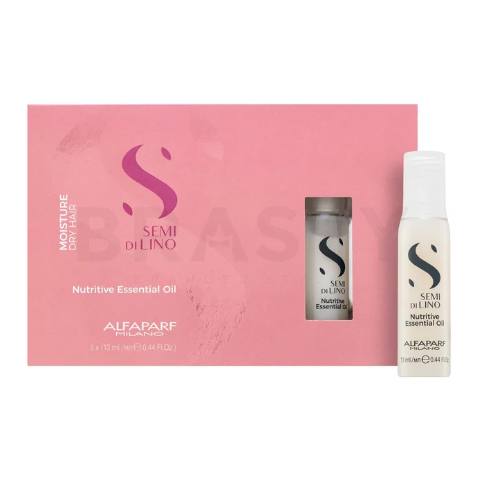 Alfaparf Milano Semi Di Lino Moisture Nutritive Essential Oil Haaröl für sehr trockenes und geschädigtes Haar 6 x 13 ml