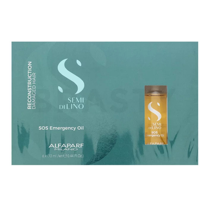 Alfaparf Milano Semi Di Lino Reconstruction SOS Emergency Oil posilujúca starostlivosť pre suché a poškodené vlasy 6 x 13 ml