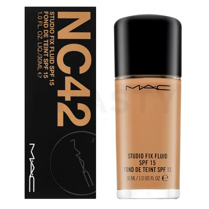 MAC Studio Fix Fluid Foundation SPF15 dlouhotrvající make-up pro sjednocenou a rozjasněnou pleť NC42 30 ml