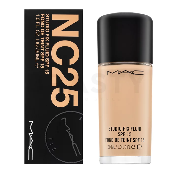MAC Studio Fix Fluid Foundation SPF15 dlouhotrvající make-up pro sjednocenou a rozjasněnou pleť NC25 30 ml
