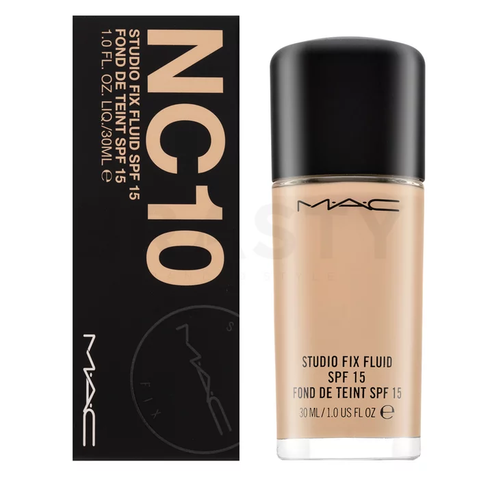 MAC Studio Fix Fluid Foundation SPF15 dlouhotrvající make-up pro sjednocenou a rozjasněnou pleť NC10 30 ml