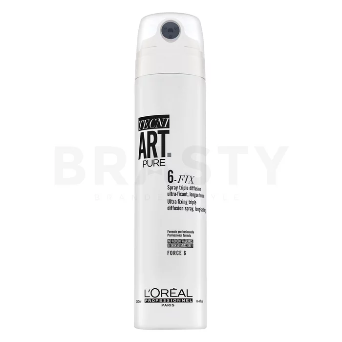L´Oréal Professionnel Tecni.Art Pure 6-Fix Ultra Fixing Spray stylingový sprej pro extra silnou fixaci 250 ml