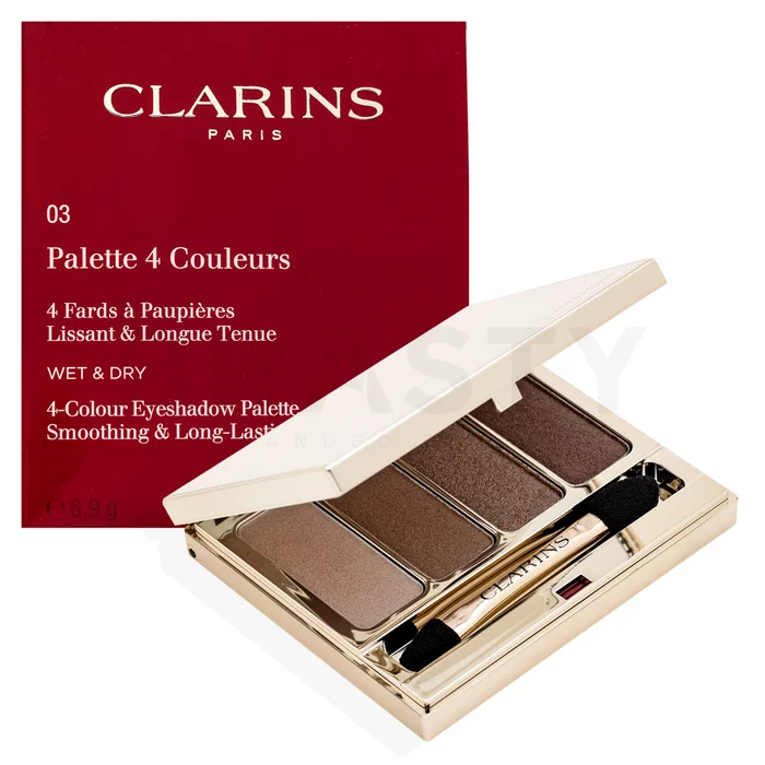 Clarins 4-Colour Eyeshadow Palette paletka očních stínů 03 Brown 6,9 g