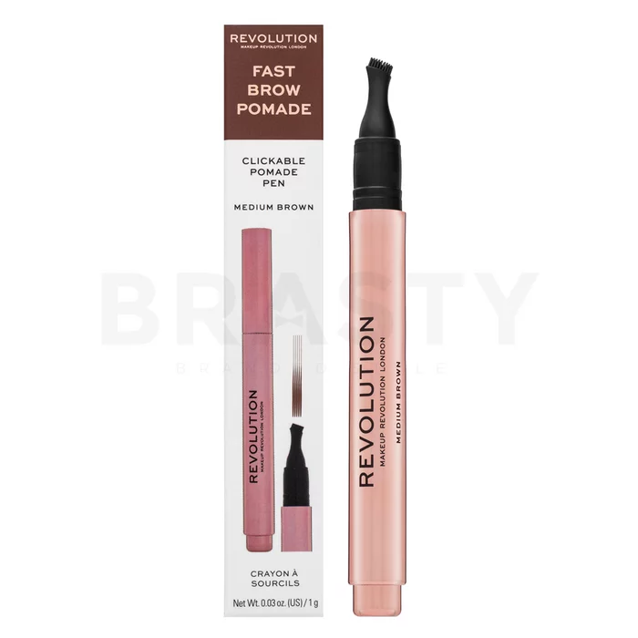 Makeup Revolution Fast Brow Clickable Pomade Pen eyebrow Pencil Medium Brown 1 ml