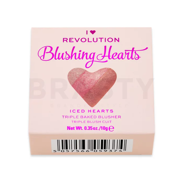 I Heart Revolution Blushing Hearts Triple Baked Blusher rdečilo v prahu Iced Hearts 10 g