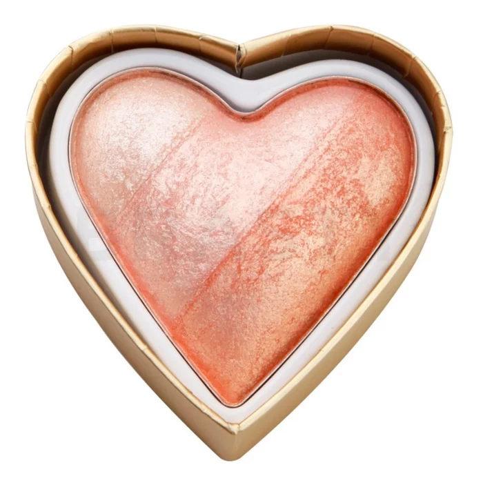 I Heart Revolution Blushing Hearts Triple Baked Blusher rdečilo v prahu Peachy Pink Kisses 10 g