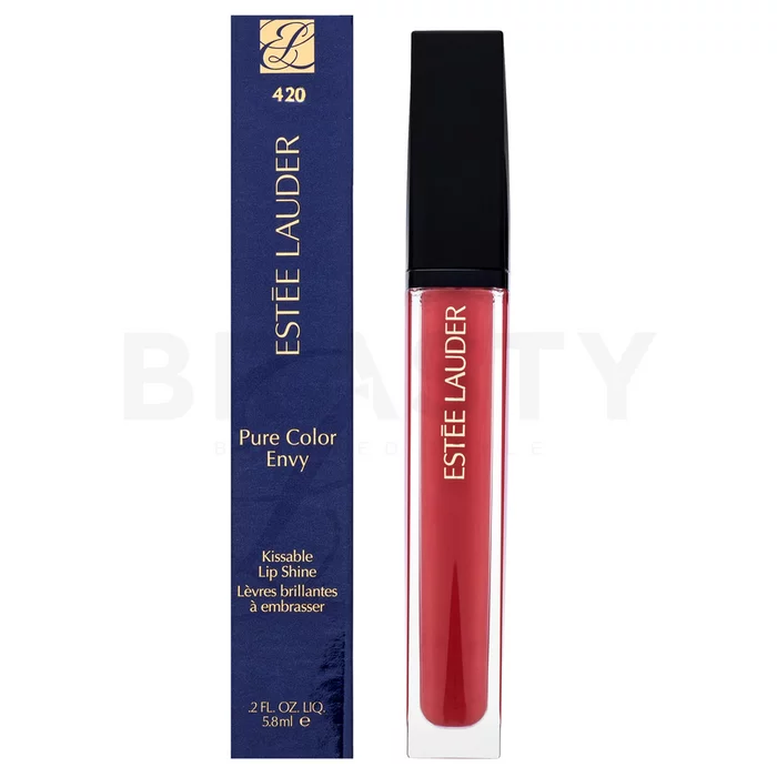 Estee Lauder Pure Color Envy Kissable Lip Shine lip gloss cu luciu perlat 420 Rebellious Rose 6 ml