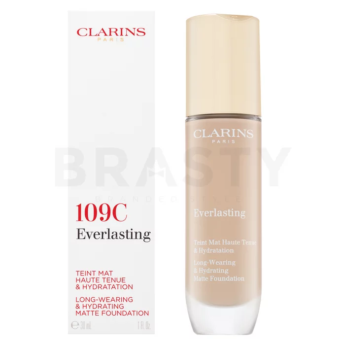 Clarins Everlasting Long-Wearing & Hydrating Matte Foundation дълготраен фон дьо тен за матов ефект 109C 30 ml