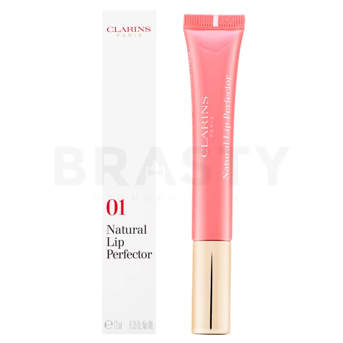 Clarins Natural Lip Perfector lesk na rty 01 Rose Shimmer 12 ml