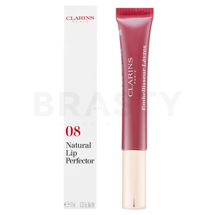 Clarins Natural Lip Perfector lesk na rty 08 Plum Shimmer 12 ml
