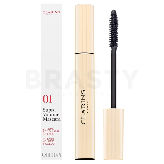 Clarins Supra Volume Mascara řasenka pro prodloužení řas a objem N. 01 Black 8 ml