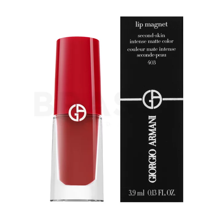 Armani (Giorgio Armani) Lip Magnet Second Skin Intense Matte Color vloeibare lippenstift met lange houdbaarheid met matterend effect 403 3,9 ml