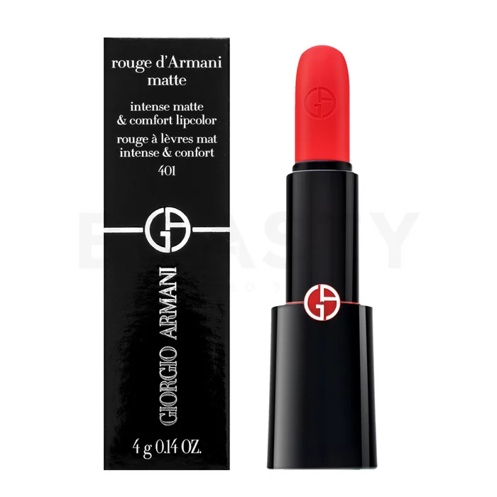 Armani (Giorgio Armani) Rouge d'Armani Matte Intense Matte & Comfort Lipcolor dlouhotrvající rtěnka s matujícím účinkem 401 4 g
