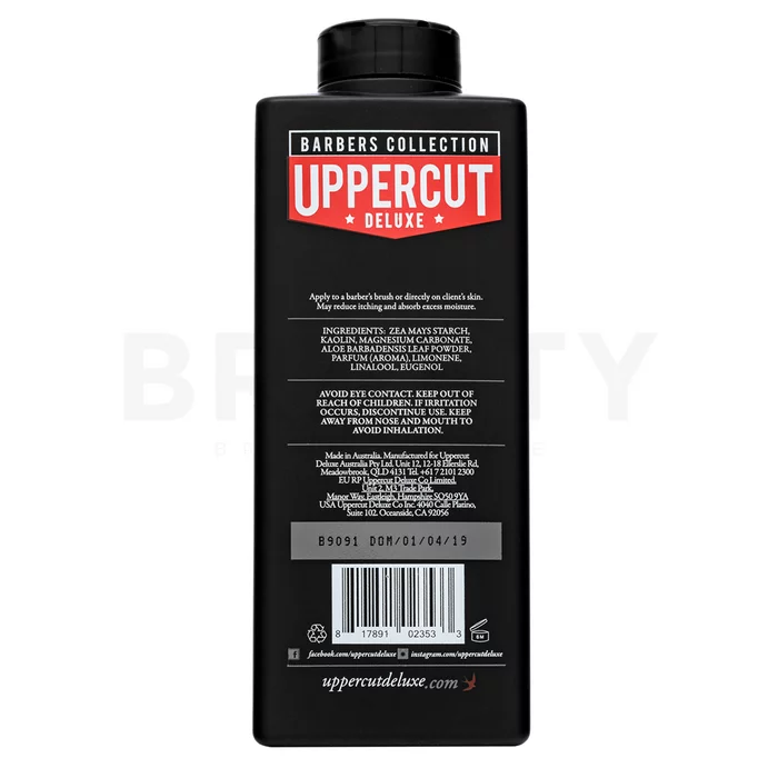 Uppercut Deluxe Barber Powder zklidňující pudr po holení 250 g