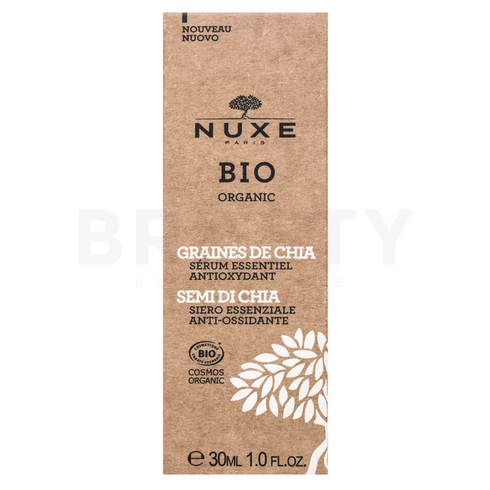 Nuxe Bio Organic Chia Seeds Essential Antioxidant Serum antioxidační sérum pro všechny typy pleti pro sjednocenou a rozjasněnou pleť 30 ml