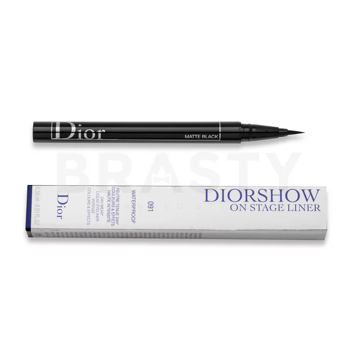 Dior (Christian Dior) Diorshow On Stage Liquid Waterproof Eyeliner водоустойчива очна линия писалка 091 Matte Black 0,55 ml