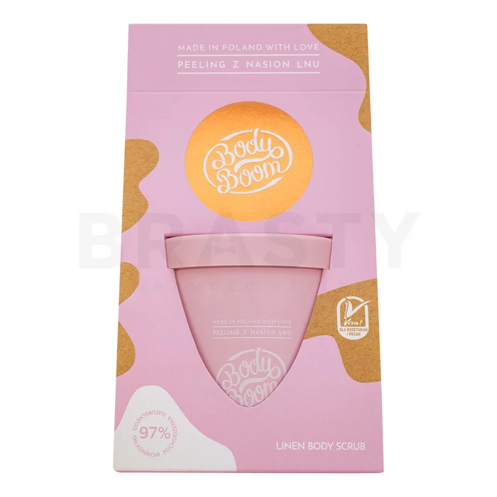 BodyBoom Body Scrub Linen Exfoliant pentru toate tipurile de piele 100 g