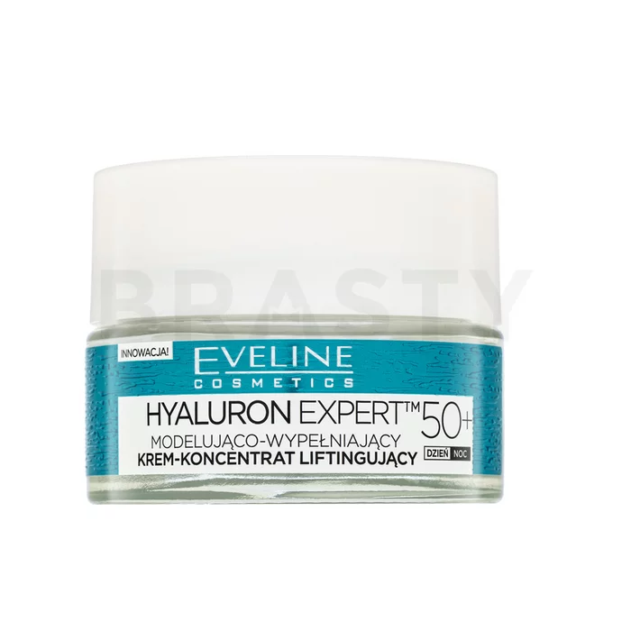 Eveline Hyaluron Clinic Day And Night Cream 50+ omlazující pleťový krém proti vráskám 50 ml