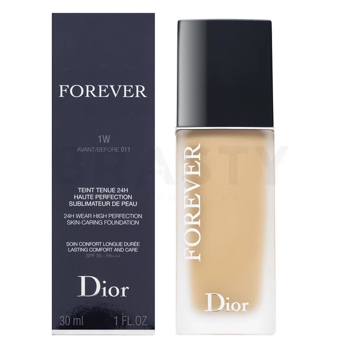 Dior (Christian Dior) Forever 24H Wear High Perfection Skin-Caring Foundation течен фон дьо тен 1W Warm 30 ml