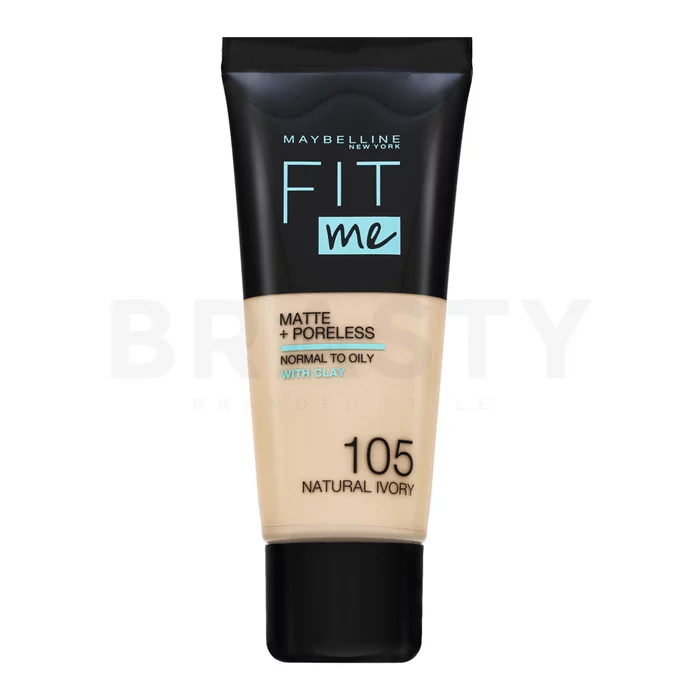 Maybelline Fit Me! Foundation Matte + Poreless tekutý make-up s matujícím účinkem 105 Natural Ivory 30 ml