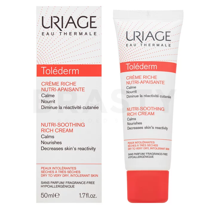 Uriage Toléderm Riche Nutri-Soothing Cream zklidňující emulze pro velmi suchou a citlivou pleť 50 ml