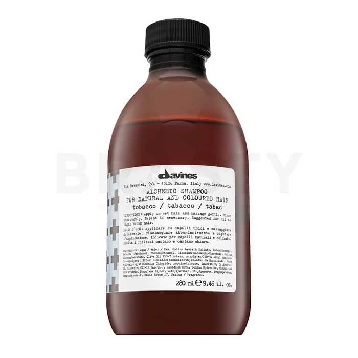Davines Alchemic Shampoo tónovací šampon pro hnědé vlasy Tobacco 280 ml