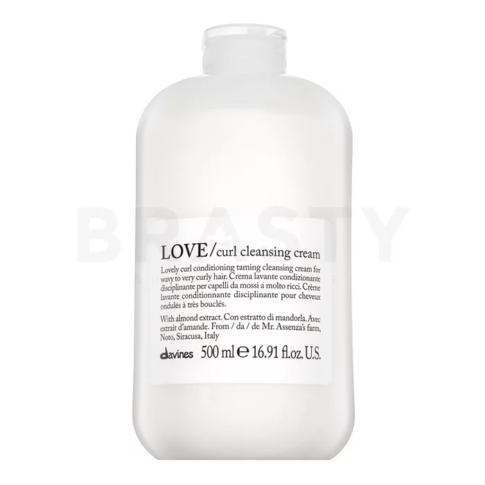 Davines Essential Haircare Love Curl Cleansing Cream výživný ochranný čistící krém pro vlnité a kudrnaté vlasy 500 ml