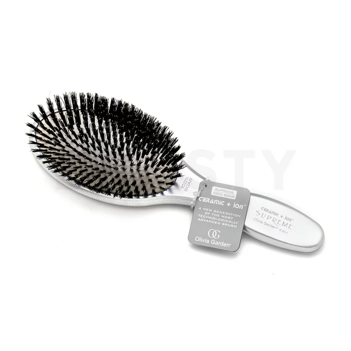 Olivia Garden Ceramic+Ion Supreme Boar Brush kefa na vlasy so štetinami z diviaka
