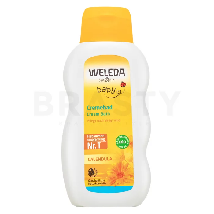 Weleda Baby Calendula Cream Bath relaxační koupelový a sprchový gel s esenciálními oleji pro děti 200 ml