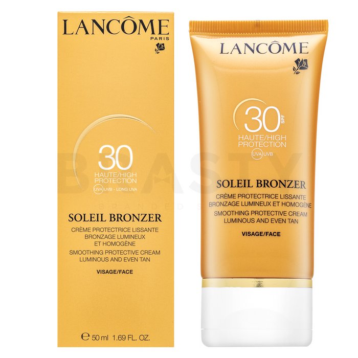 blive imponeret Stifte bekendtskab Forkortelse Lancome Soleil Bronzer Smoothing Protective Cream SPF30+ suntan lotion  anti-wrinkle 50 ml | BRASTY.CO.UK