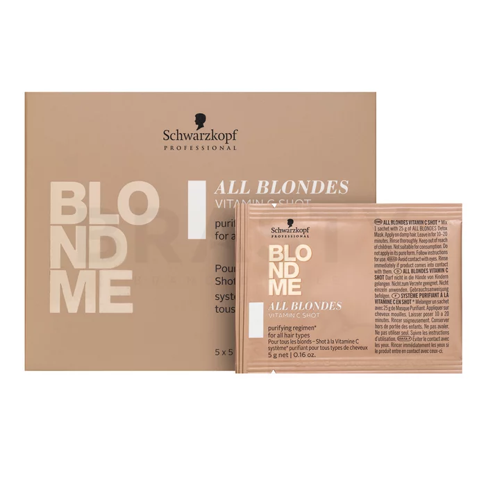 Schwarzkopf Professional BlondMe All Blondes Vitamin C Shot koncentrovaná obnovující péče pro blond vlasy 5 x 5 g