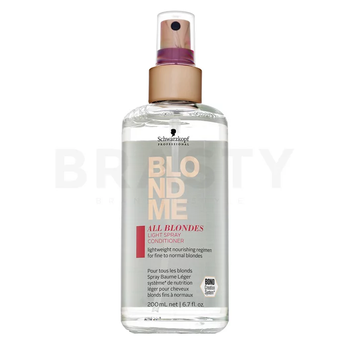 Schwarzkopf Professional BlondMe All Blondes Light Spray Conditioner bezoplachový kondicionér pro blond vlasy 200 ml