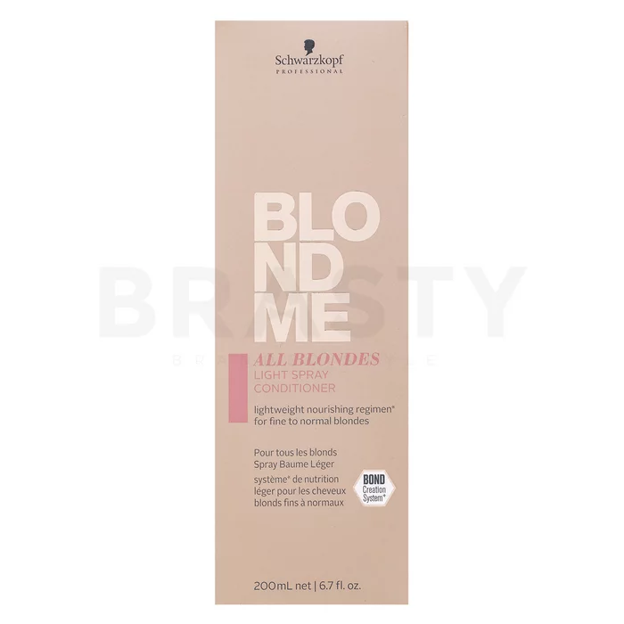Schwarzkopf Professional BlondMe All Blondes Light Spray Conditioner bezoplachový kondicionér pro blond vlasy 200 ml