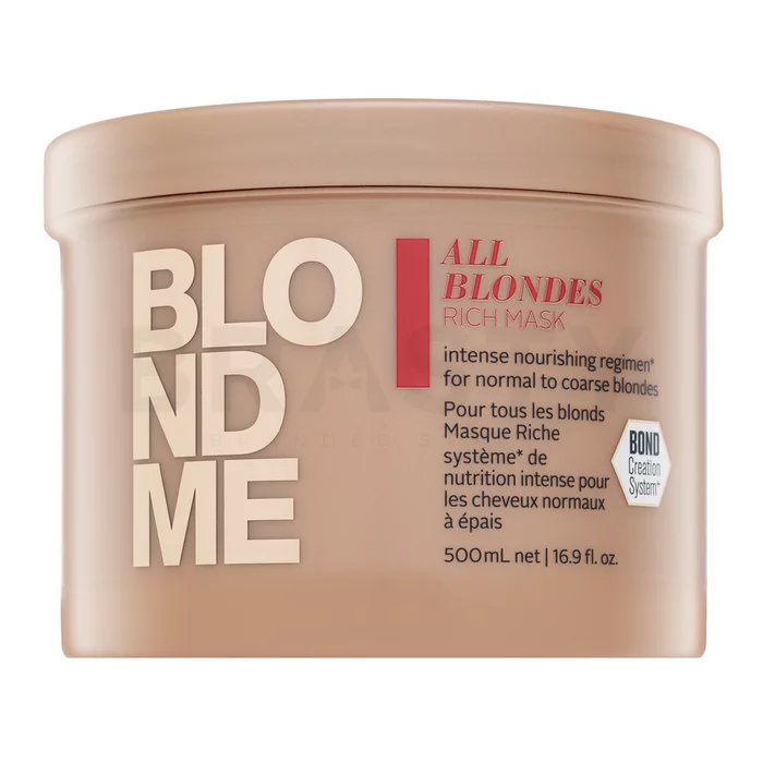Schwarzkopf Professional BlondMe All Blondes Rich Mask hranjiva maska za plavu kosu 500 ml
