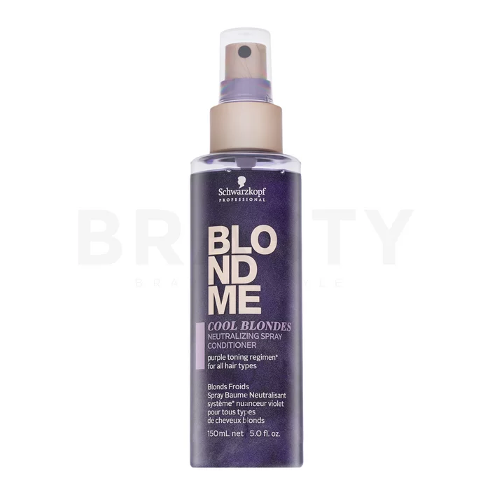 Schwarzkopf Professional BlondMe Cool Blondes Neutralizing Spray Conditioner bezoplachový kondicionér pro platinově blond a šedivé vlasy 150 ml
