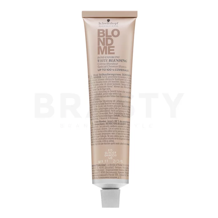 Schwarzkopf Professional BlondMe Bond Enforcing White Blending krém pro zesvětlení vlasů Ice 60 ml