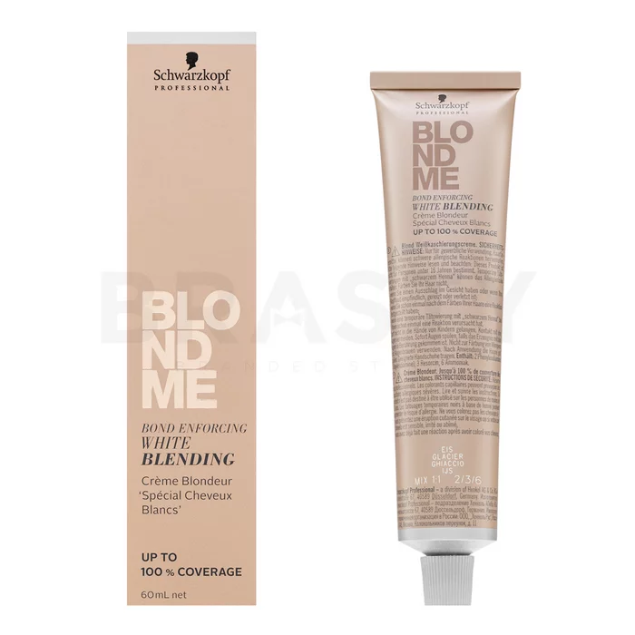 Schwarzkopf Professional BlondMe Bond Enforcing White Blending krém pro zesvětlení vlasů Ice 60 ml