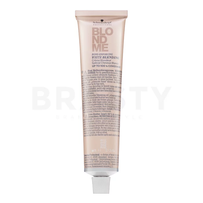 Schwarzkopf Professional BlondMe Bond Enforcing White Blending krém pro zesvětlení vlasů Irise 60 ml