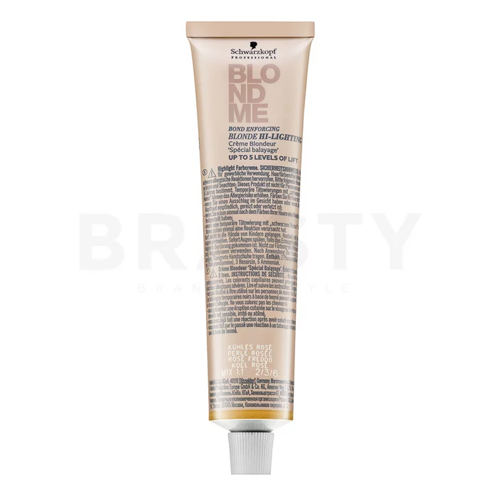 Schwarzkopf Professional BlondMe Bond Enforcing Blonde High-Lighting tónovací barevný krém pro všechny typy vlasů Cool Rose 60 ml