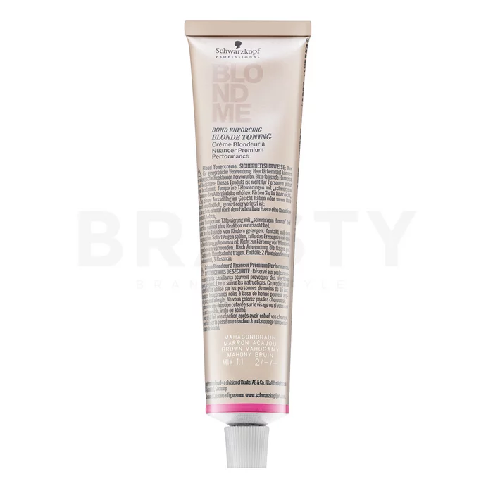 Schwarzkopf Professional BlondMe Blonde Toning tónovací barevný krém pro všechny typy vlasů Brown Mahagony 60 ml