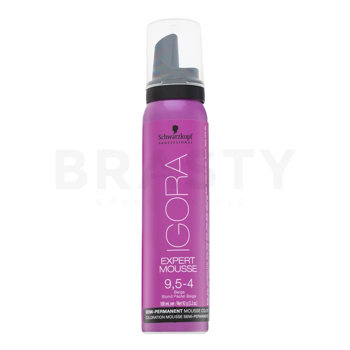 Schwarzkopf Professional Igora Expert Mousse Semi-Permanent Mousse Color schiuma colorante semipermanente per capelli 9,5-4 100 ml