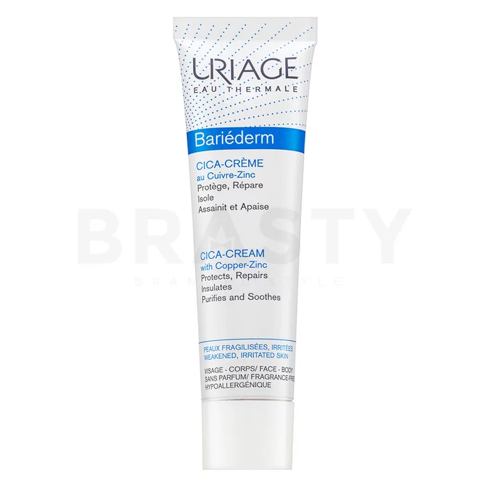 Uriage Bariederm Repairing Cica-cream With Cu-Zn Emulsion calmante para la renovación de la piel 40 ml
