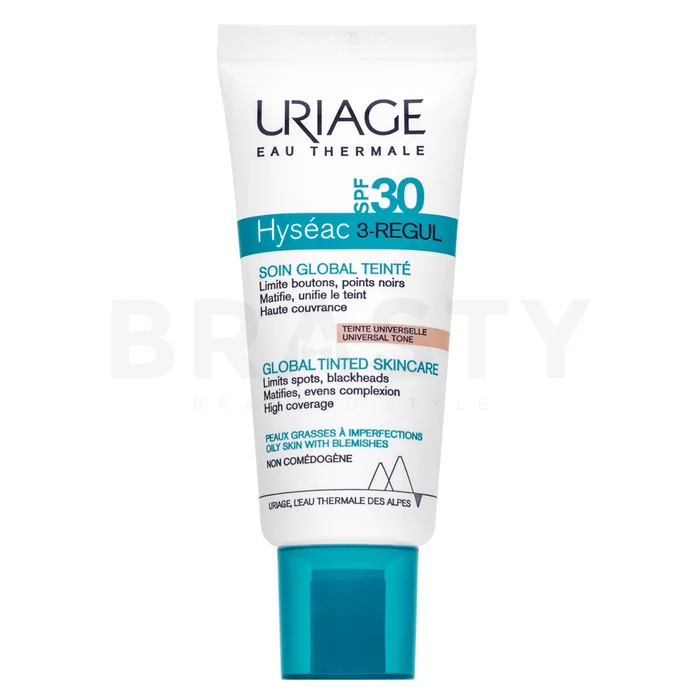 Uriage Hyséac tónující a hydratační emulze 3-Regul SPF30 Global Tinted Skincare 40 ml