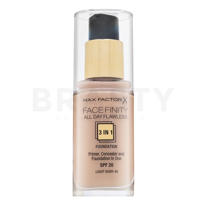 Max Factor Facefinity 30 3 All líquido en maquillaje ml Day Foundation Flawless 40 3in1 SPF20 Concealer Primer Flexi-Hold 1