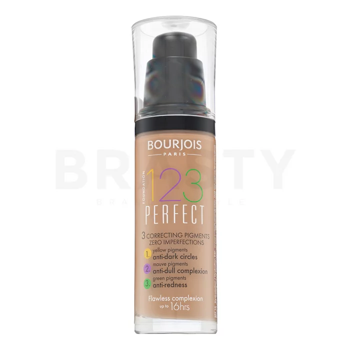 Bourjois 123 Perfect Foundation tekutý make-up proti nedokonalostiam pleti 54 Beige 30 ml