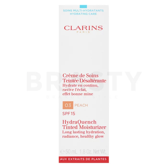 Clarins HydraQuench tónujúce a hydratačné emulzie Tinted Moisturizer SPF15 03 Peach 50 ml