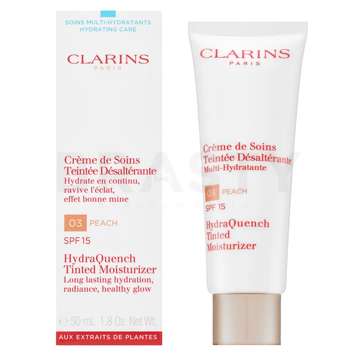 Clarins HydraQuench tónujúce a hydratačné emulzie Tinted Moisturizer SPF15 03 Peach 50 ml