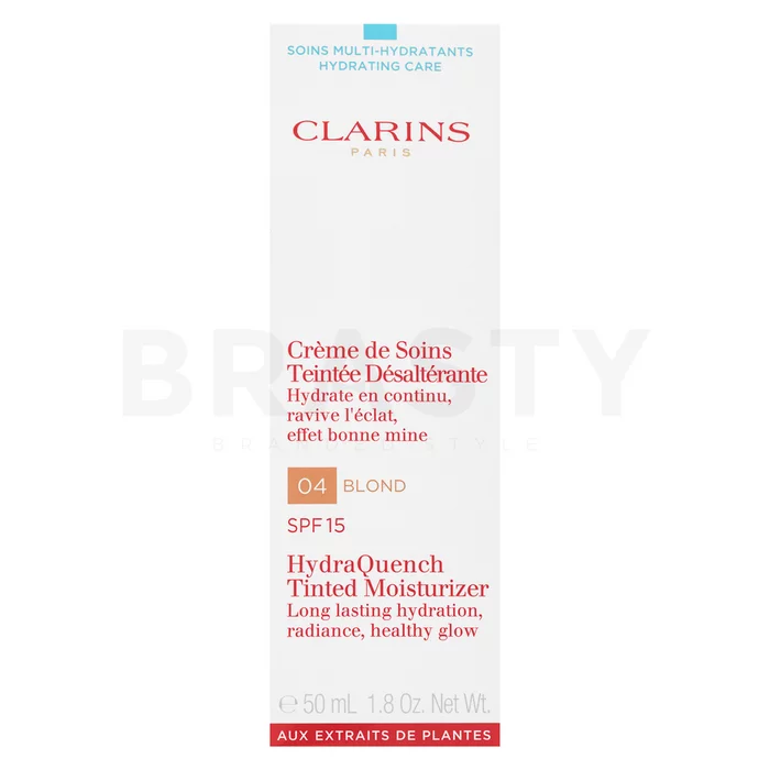 Clarins HydraQuench tónujúce a hydratačné emulzie Tinted Moisturizer SPF15 04 Blond 50 ml